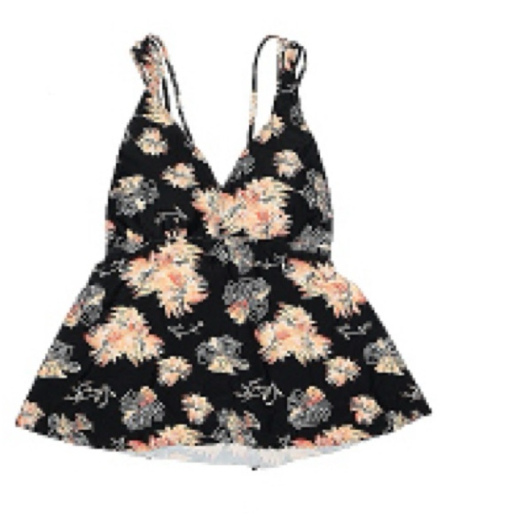 ☀️Floral Black Swimsuit Top🌴